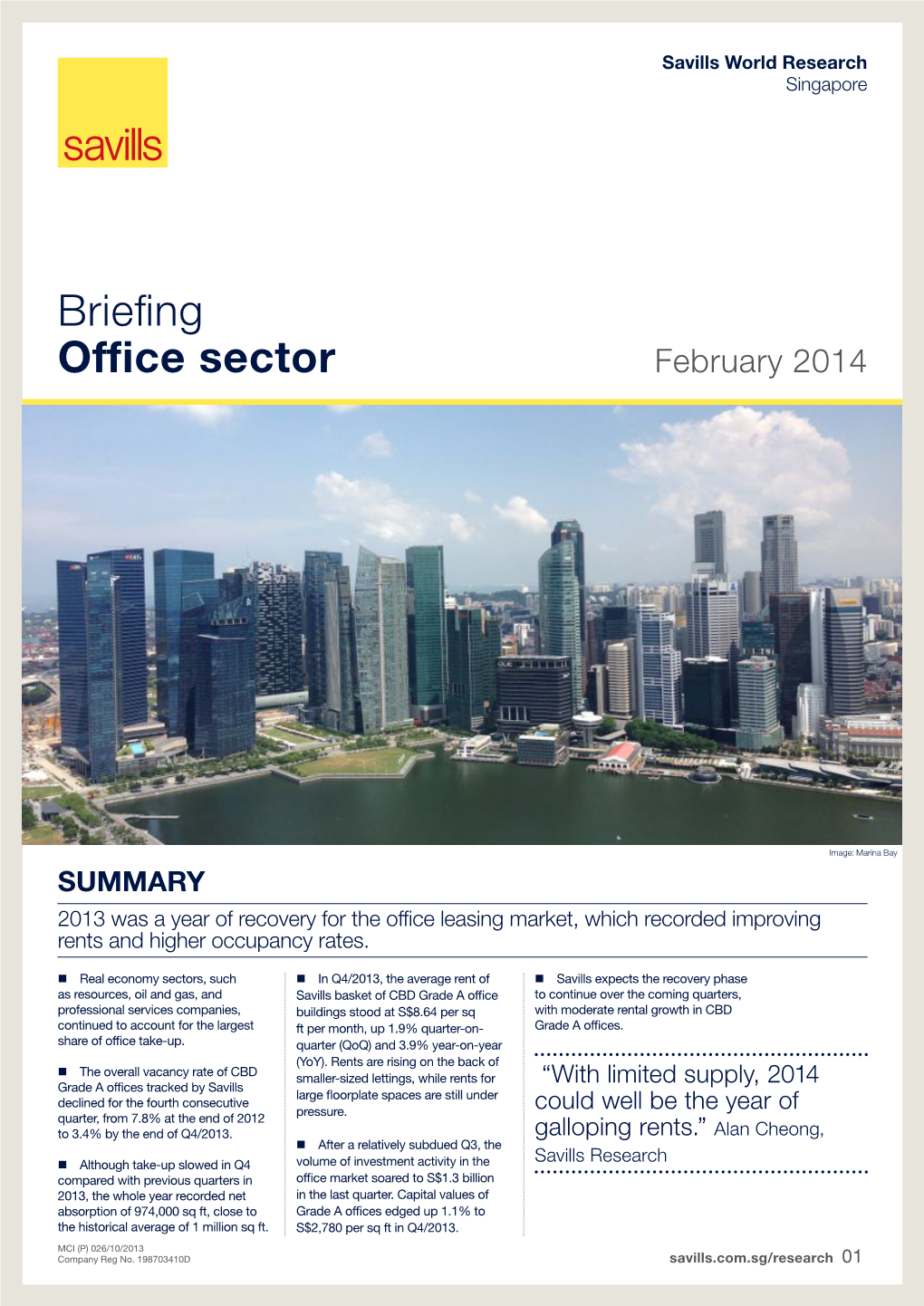 Singapore Office Briefing Q4 2013