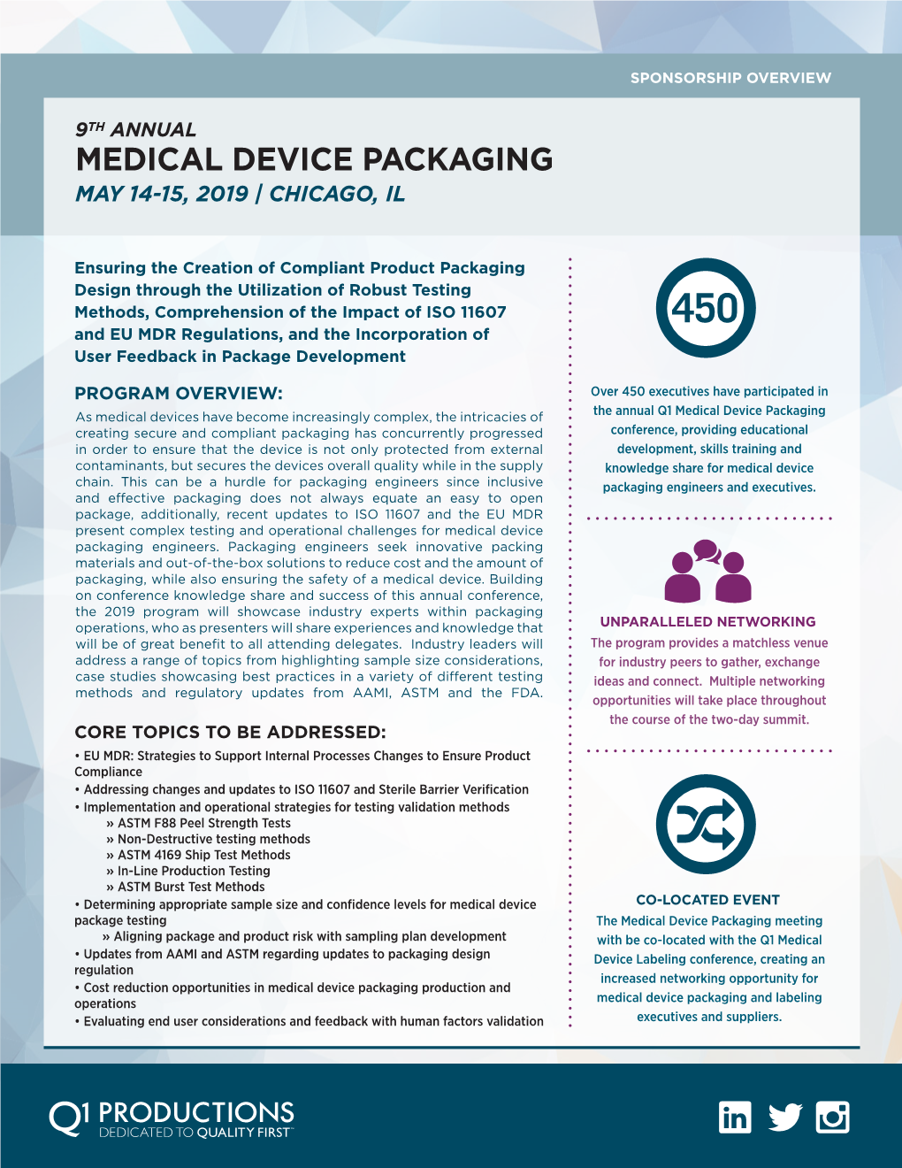 Medical Device Packaging May 14-15, 2019 | Chicago, Il