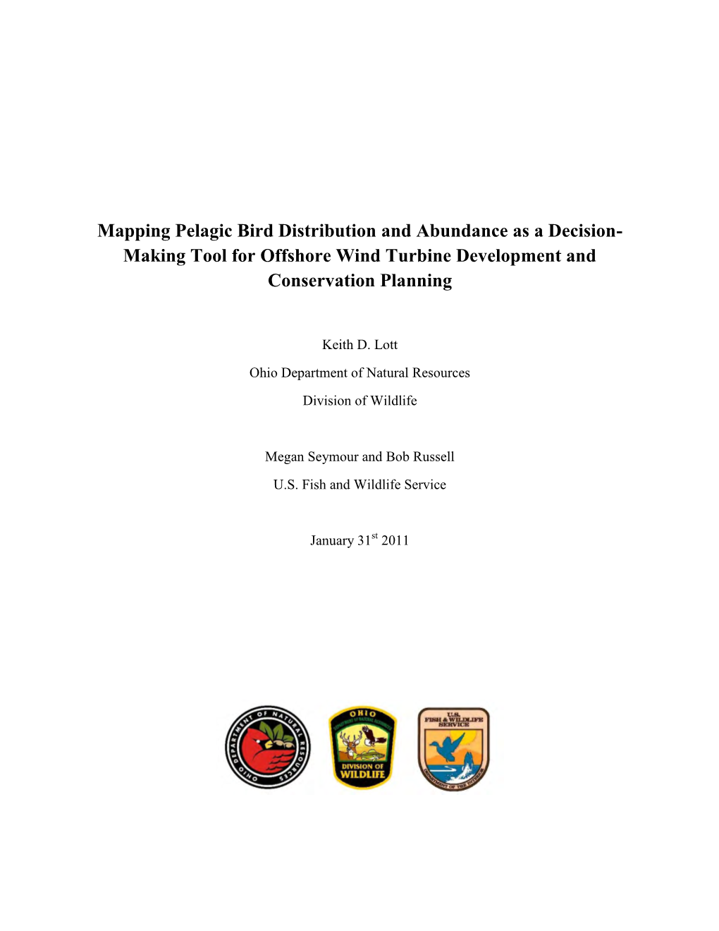 Mapping Pelagic Bird Distribution and Abundance As a Decision- Making Tool for Offshore Wind Turbine Development and Conservation Planning