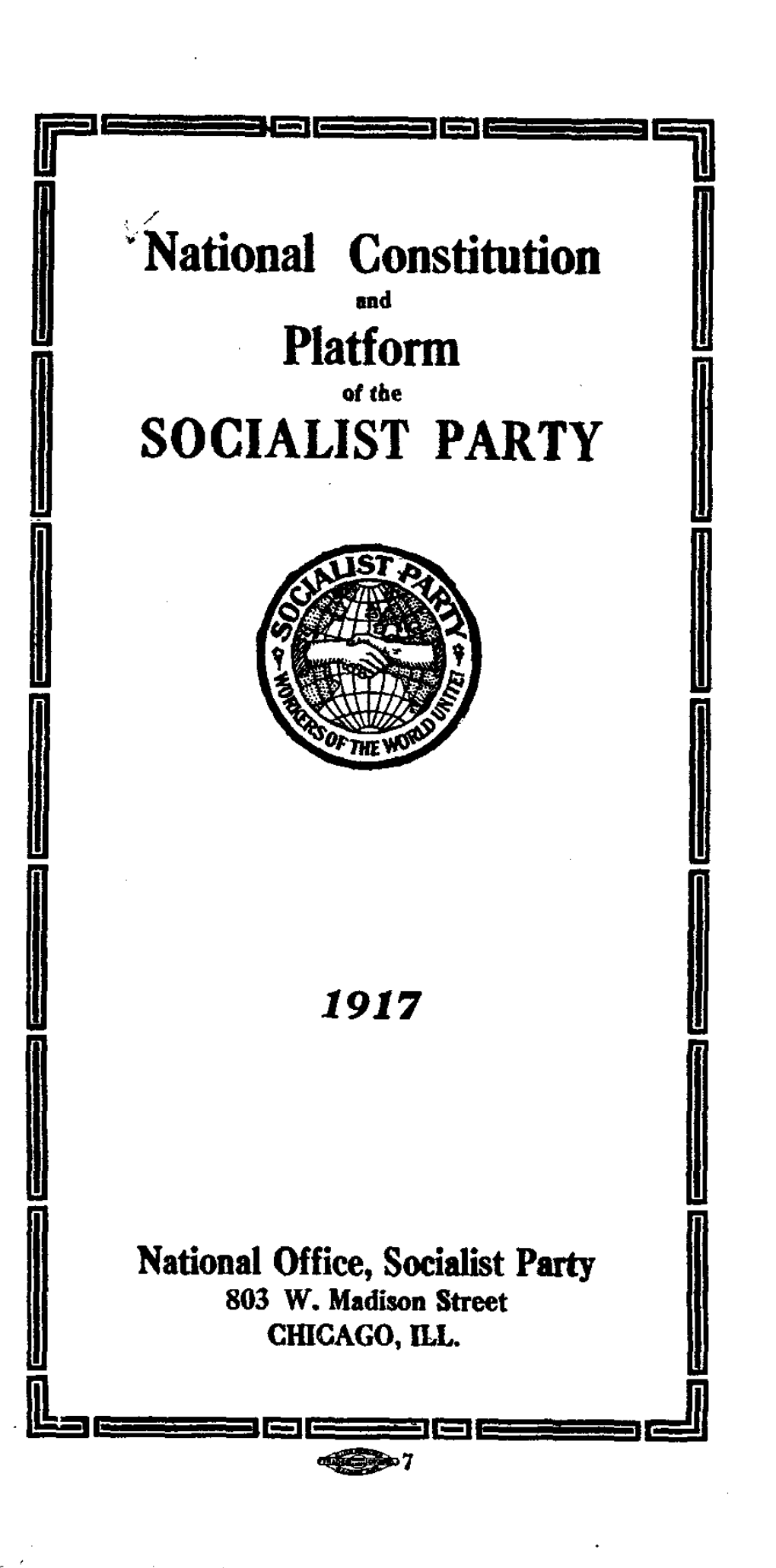 Plat..Kl SOCIALIST PARTY