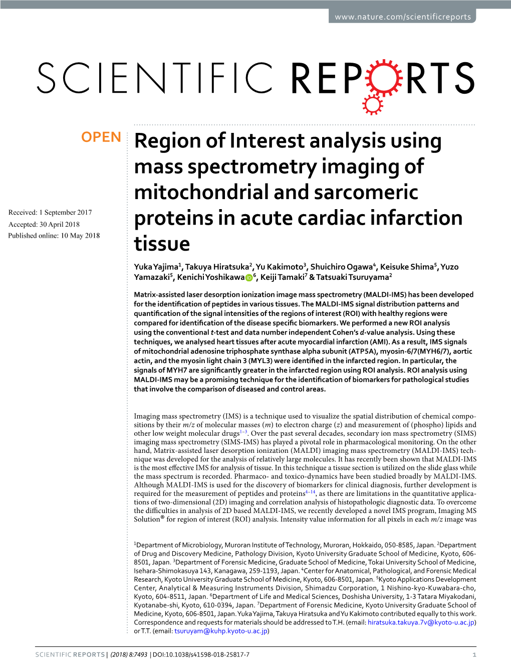 Region of Interest Analysis Using Mass Spectrometry Imaging Of