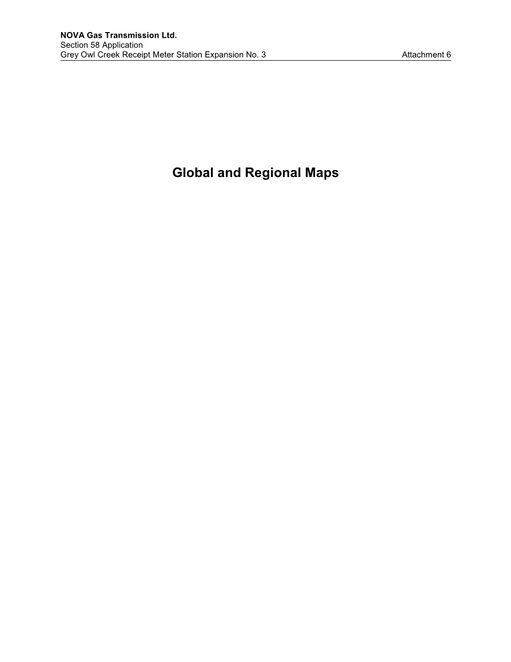 Global and Regional Maps NOVA Gas Transmission Ltd