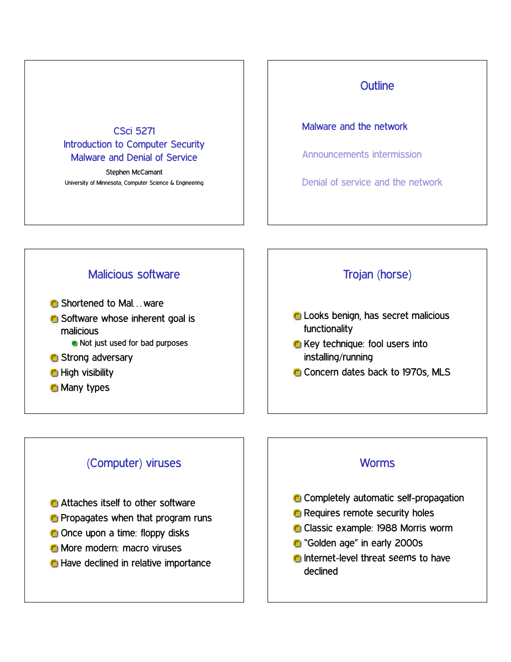 Outline Malicious Software Trojan (Horse)