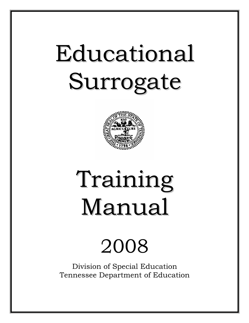 Education Surrogate Training Manual