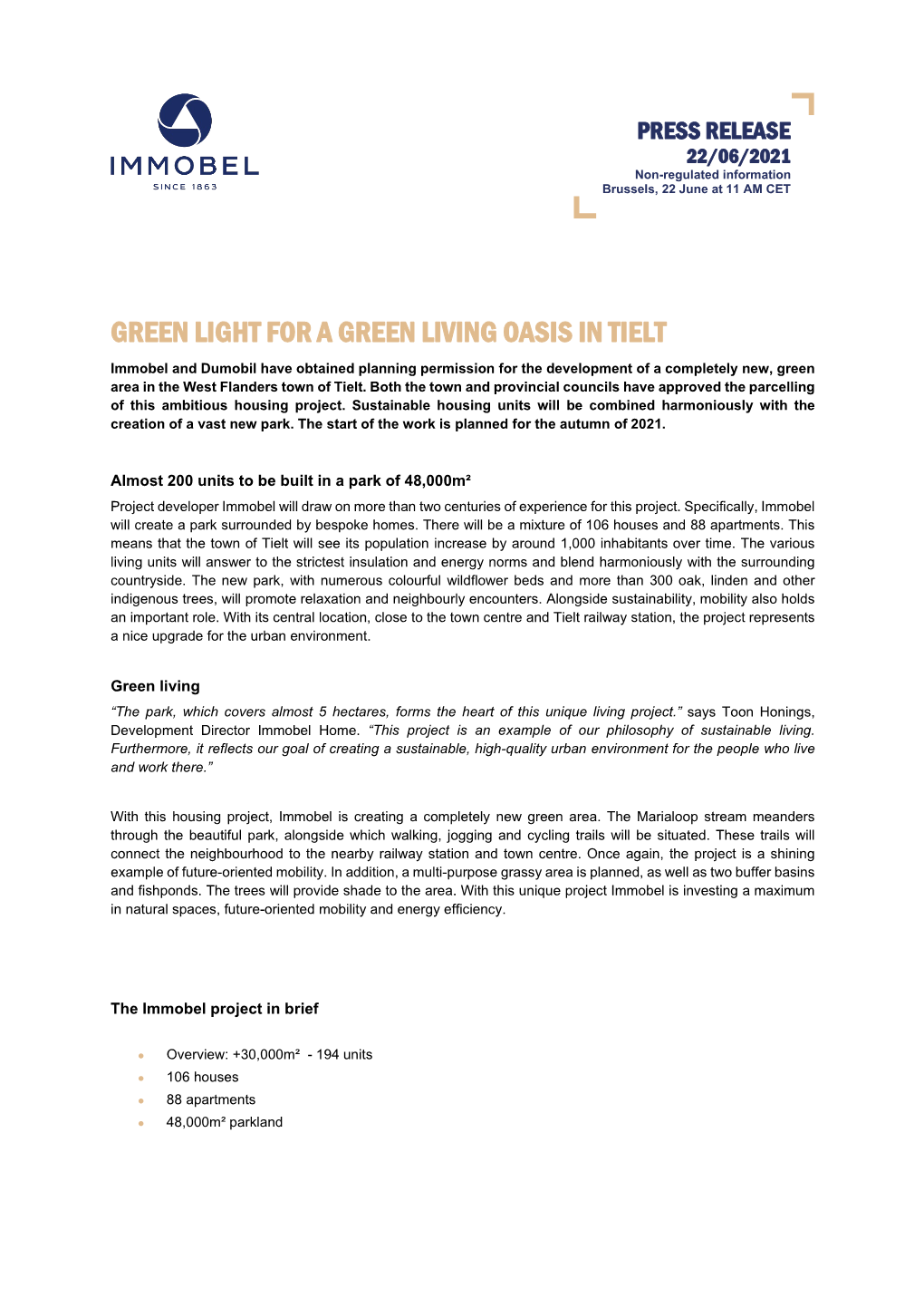 PDF Immobel Belgium Press Release Tielt EN