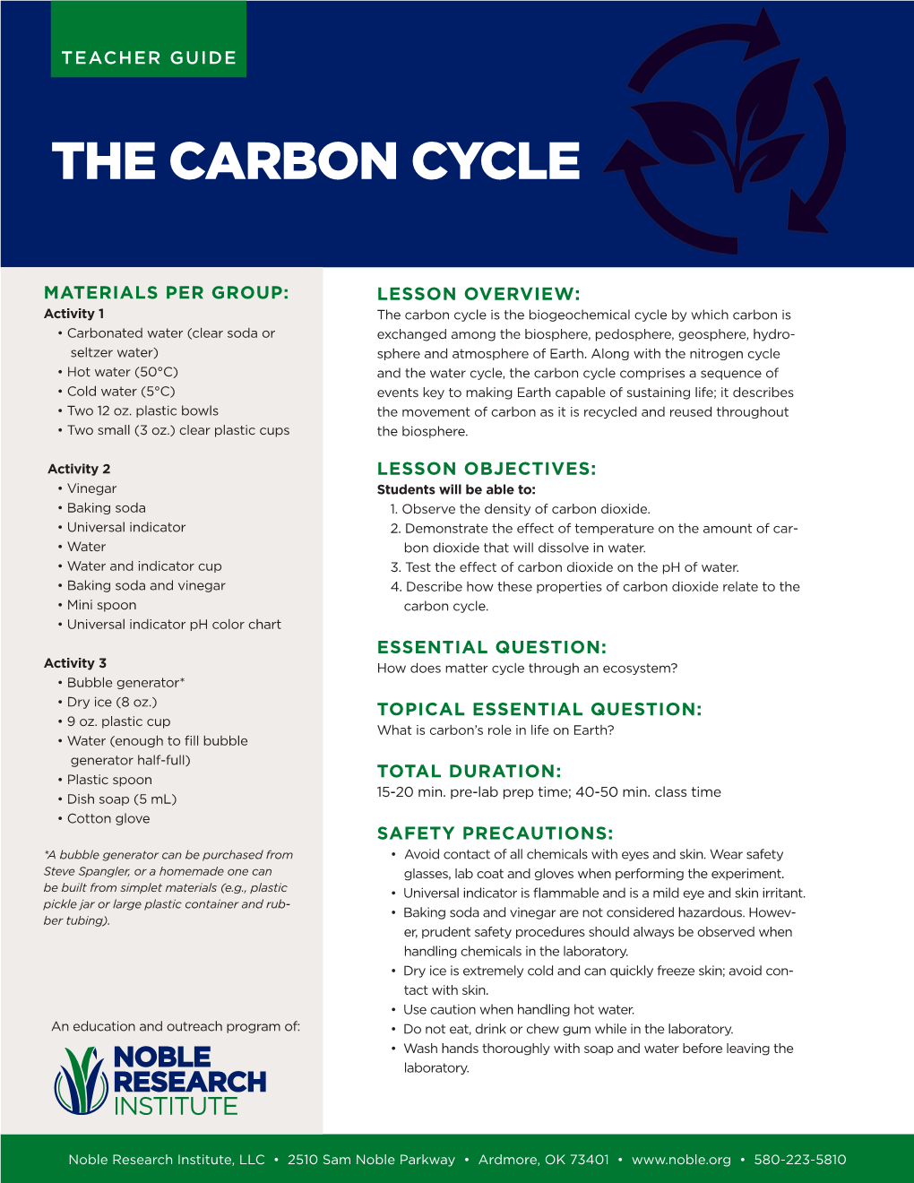 The Carbon Cycle