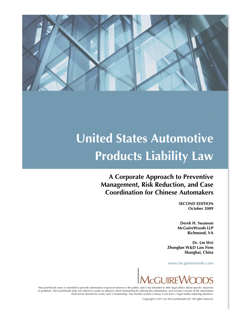 United States Automotive Products Liability Law