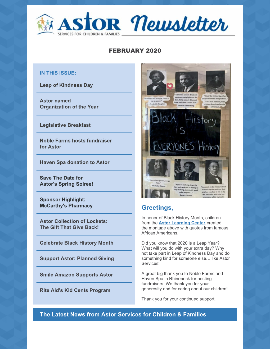 February Newsletter 2020