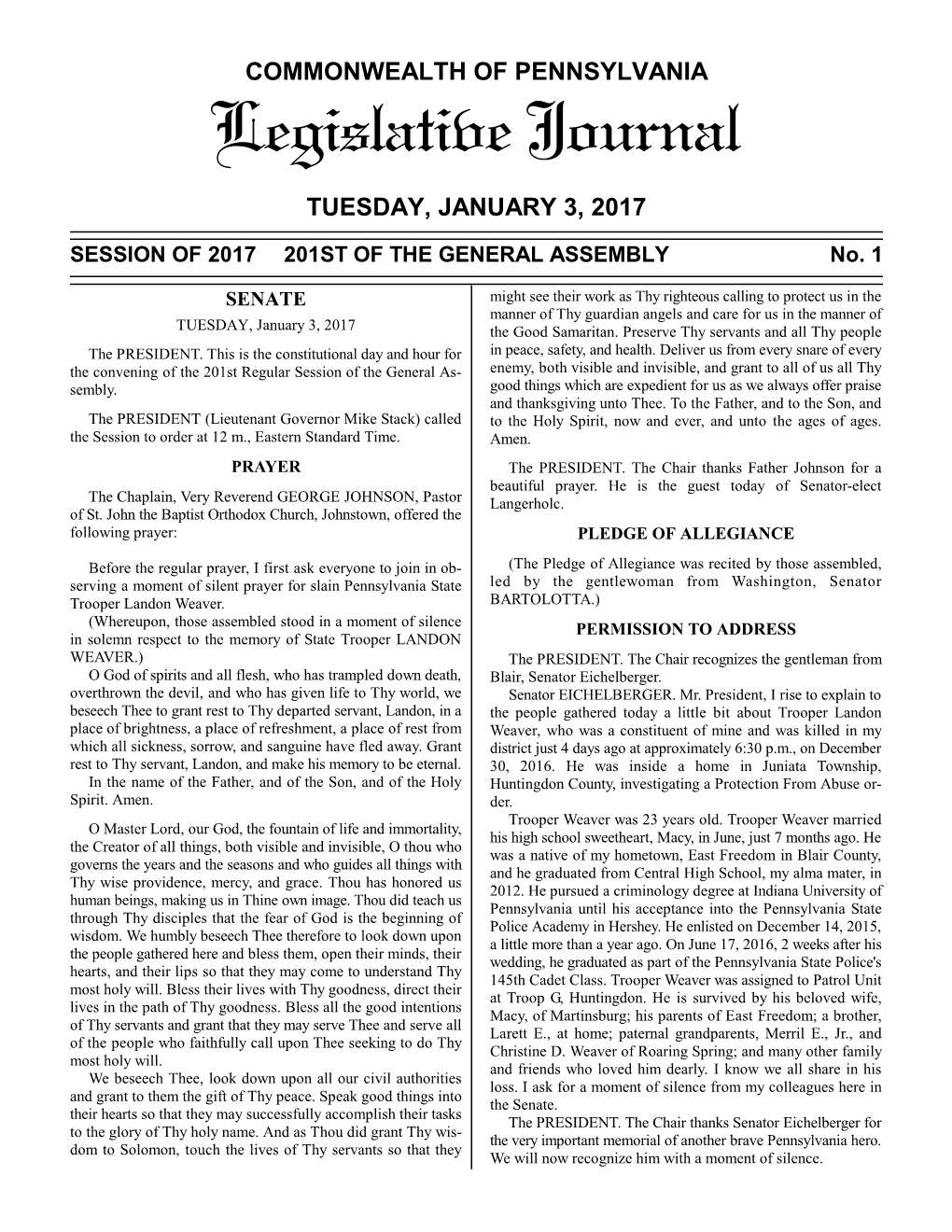 Legislative Journal