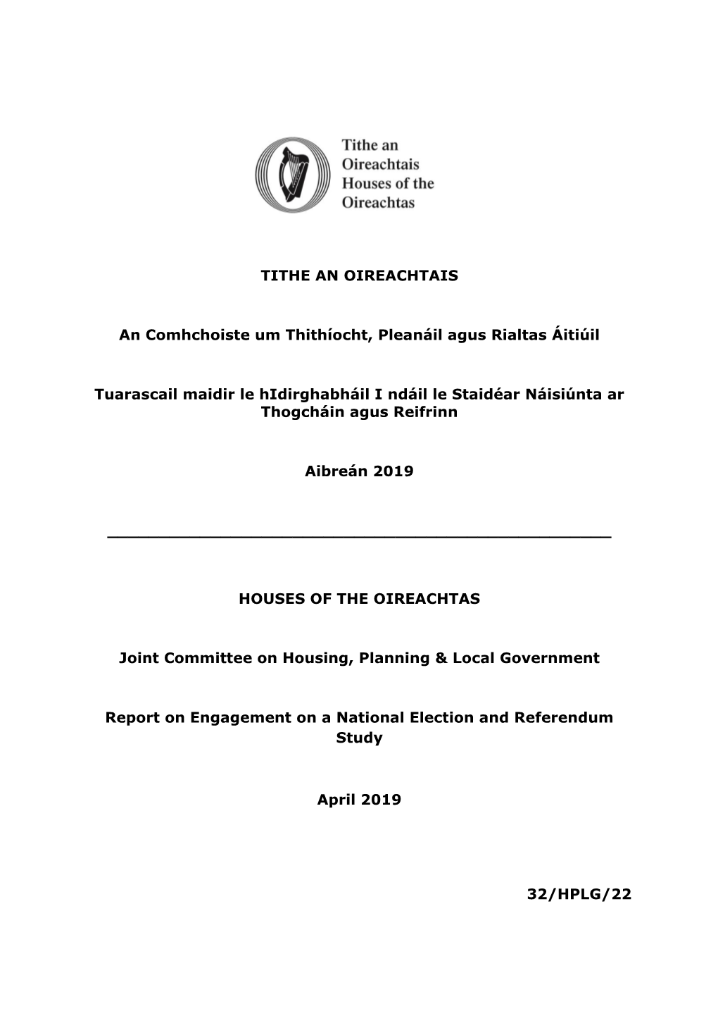 Report on Engagement on a National Election and Referendum Study