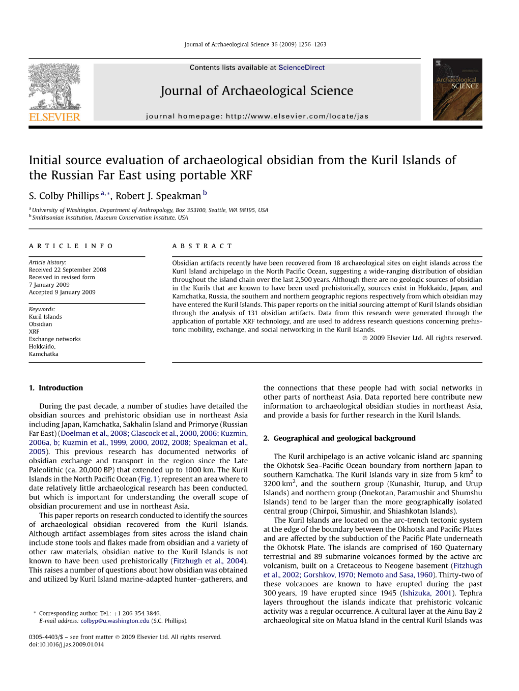 Initial Source Evaluation of Archaeological Obsidian from the Kuril Islands of the Russian Far East Using Portable XRF