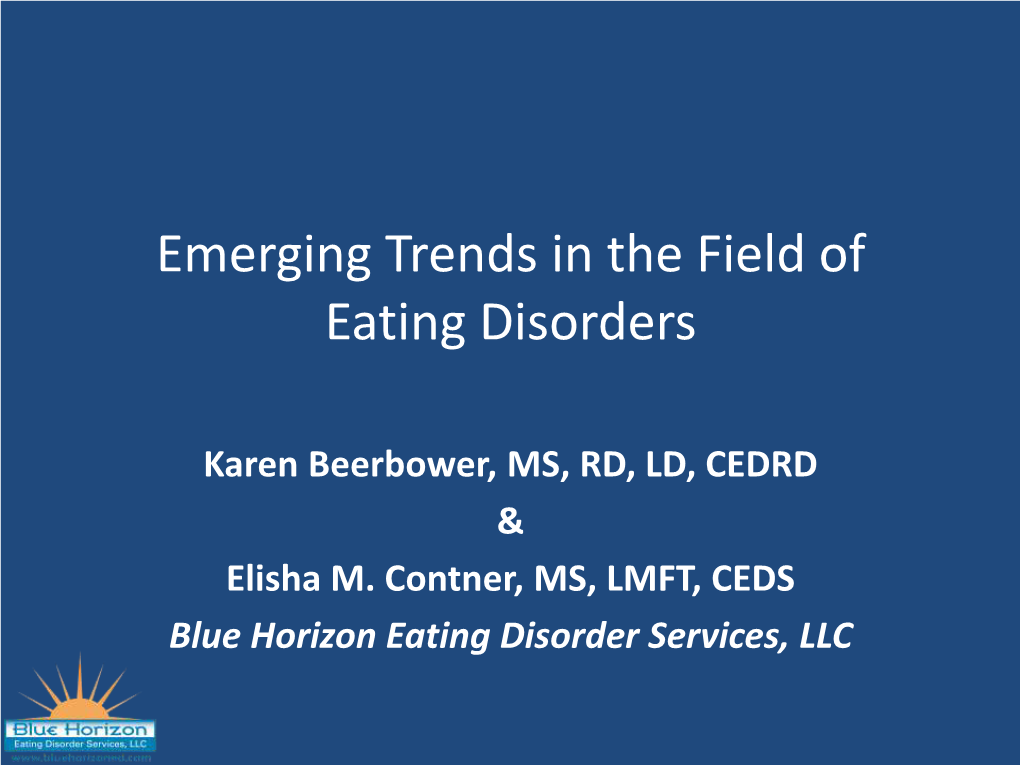 Eating Disorder Trends with an Emphasis on Diabulimia