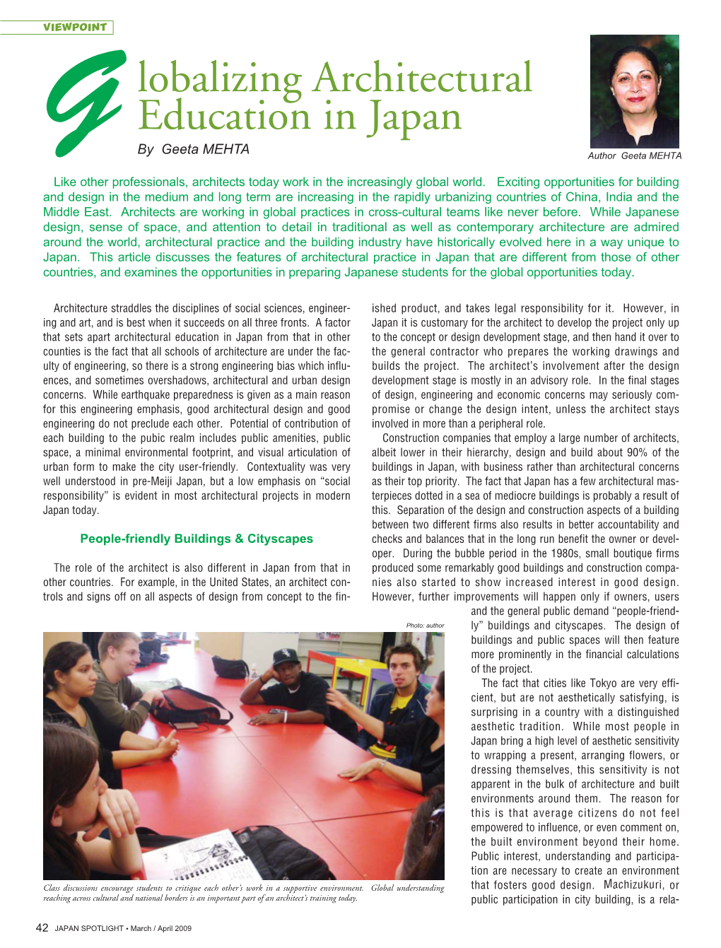 Globalizing Architectural Education in Japan