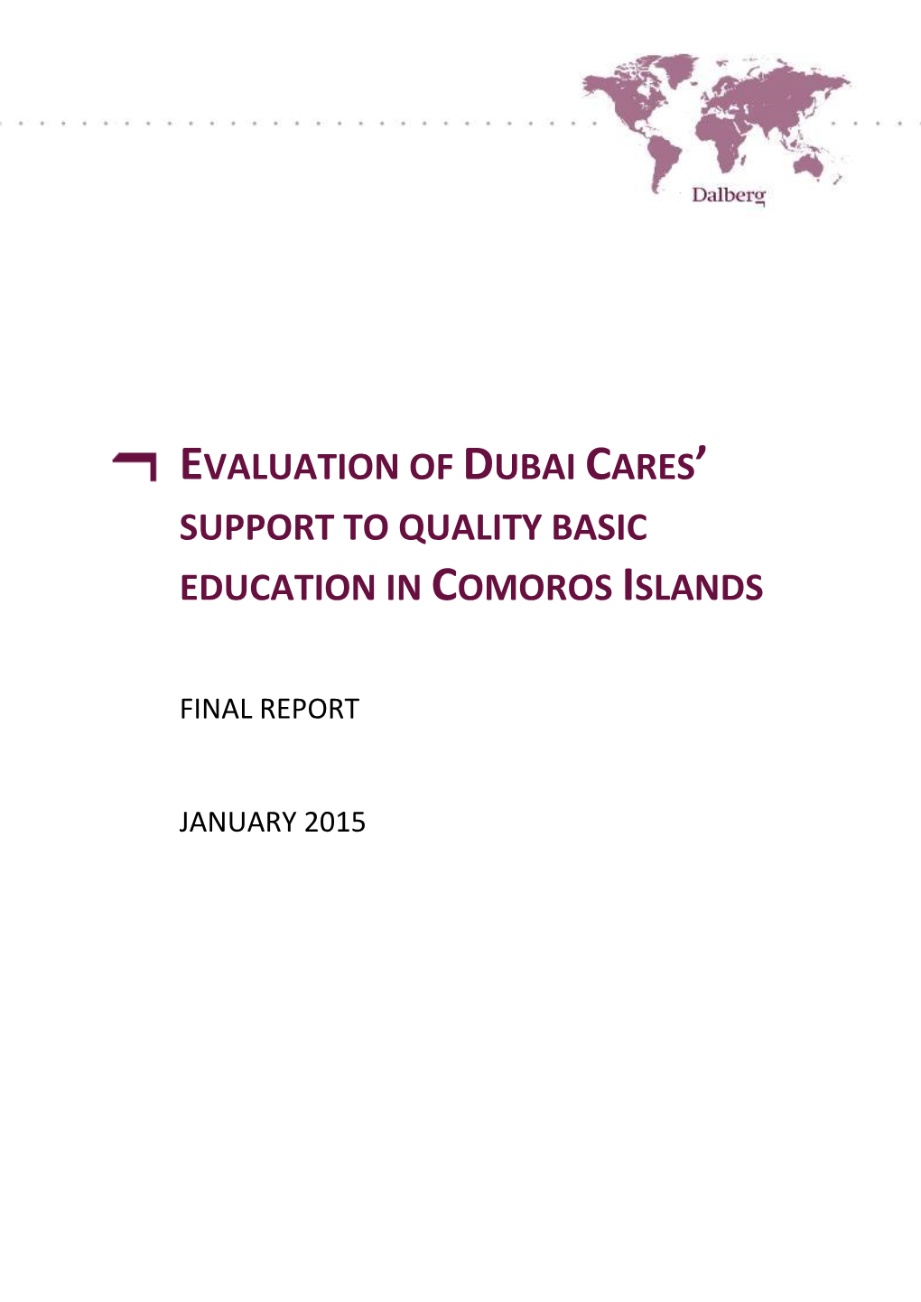 Evaluation of Dubai Cares' Support to Quality Basic