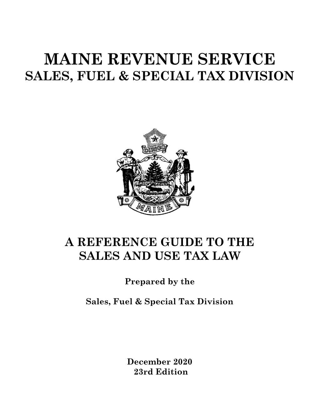 Maine Revenue Service Sales, Fuel & Special Tax Division