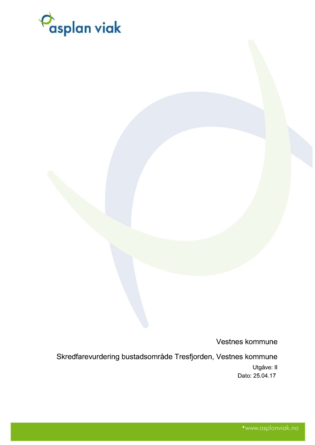 Vestnes Kommune Skredfarevurdering Bustadsområde Tresfjorden