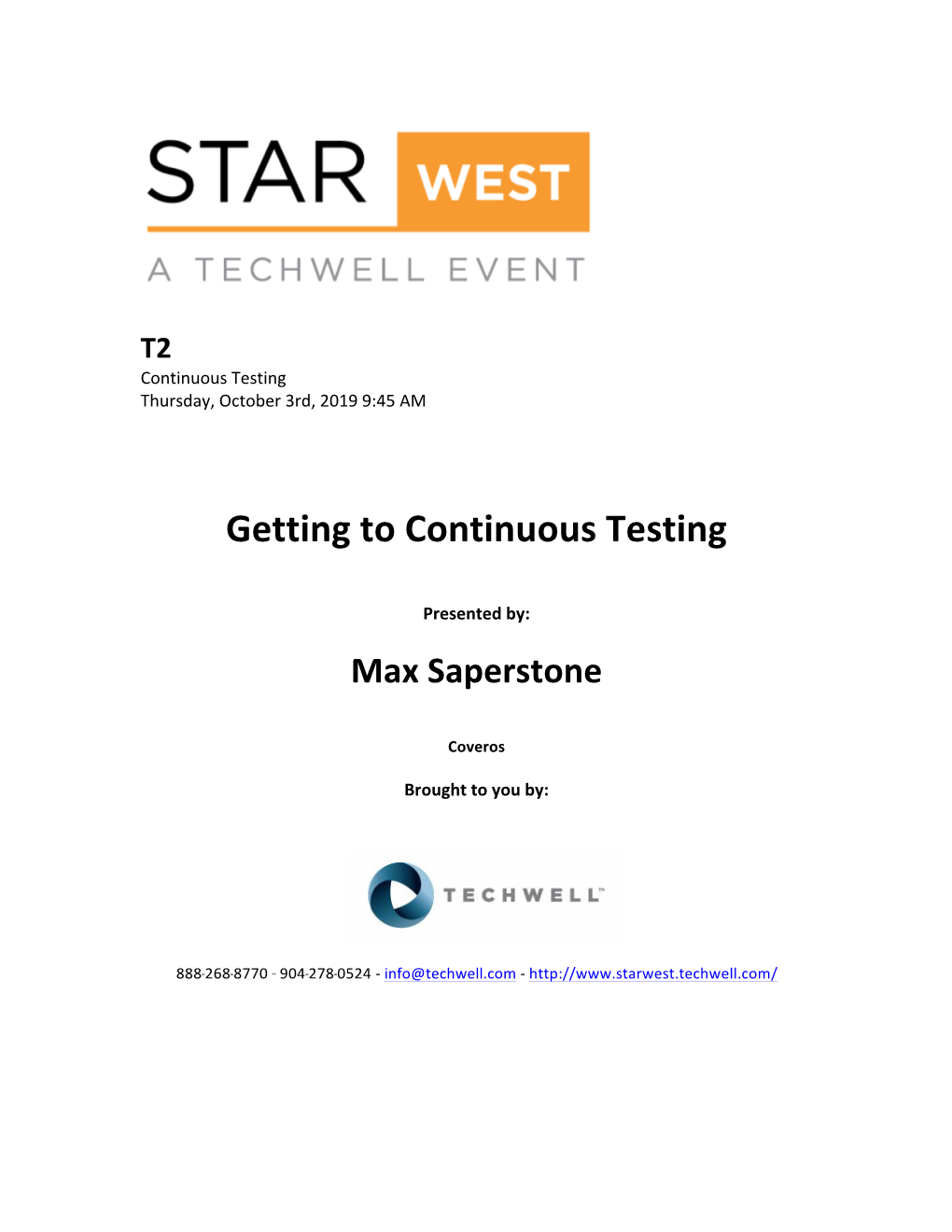 Getting to Continuous Testing