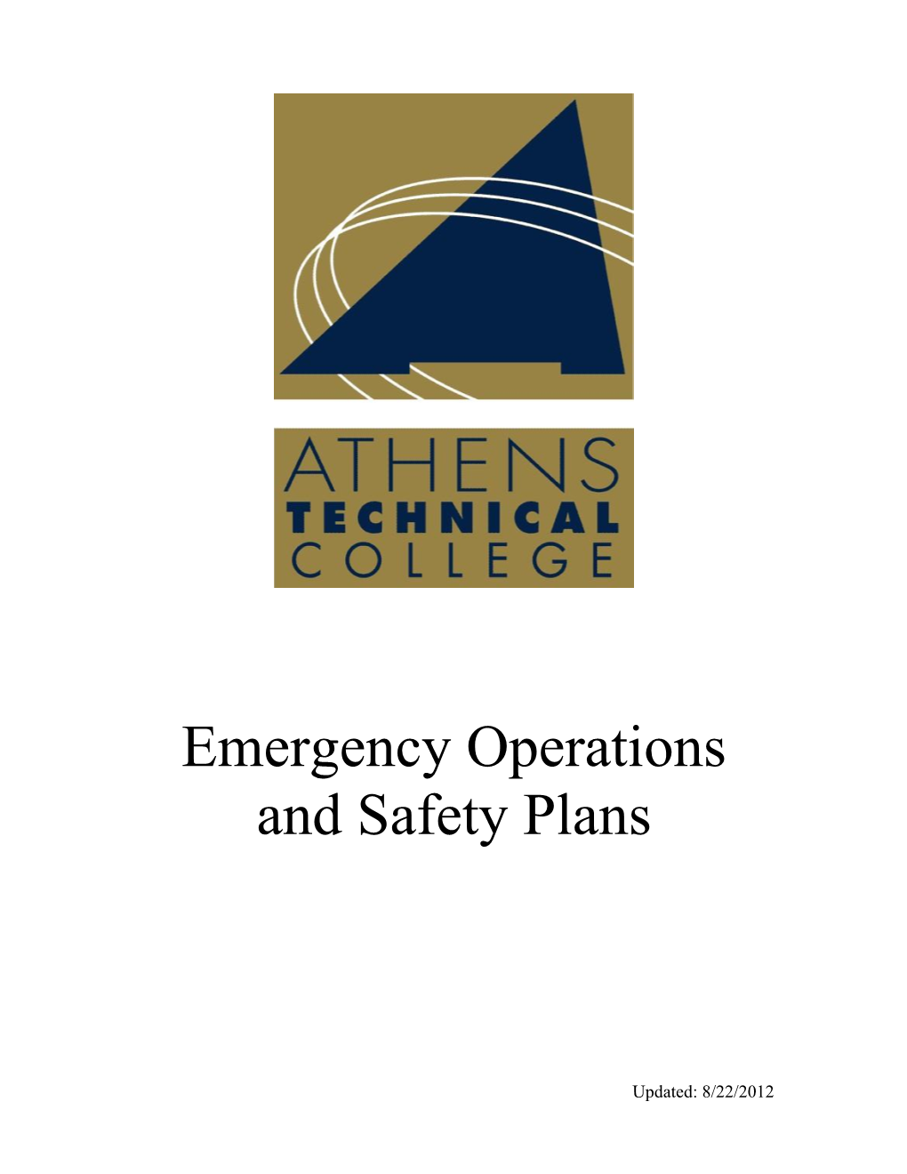 Emergency Operations and Safety Plans