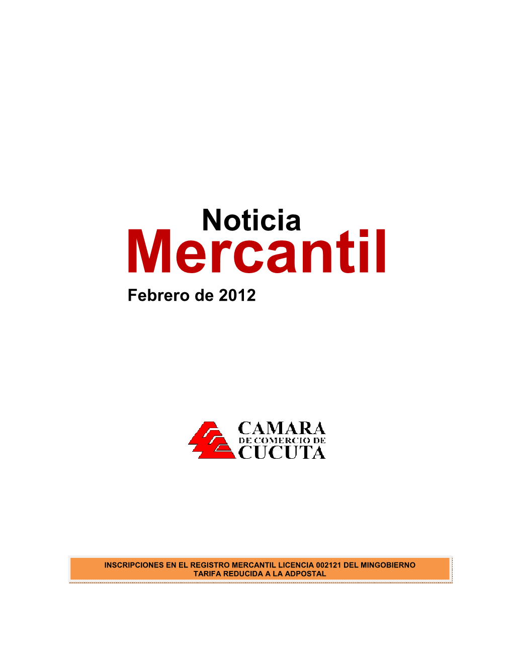Noticia Mercantil Febrero De 2012