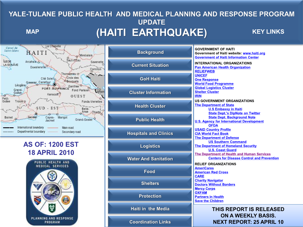 (Haiti Earthquake) Key Links