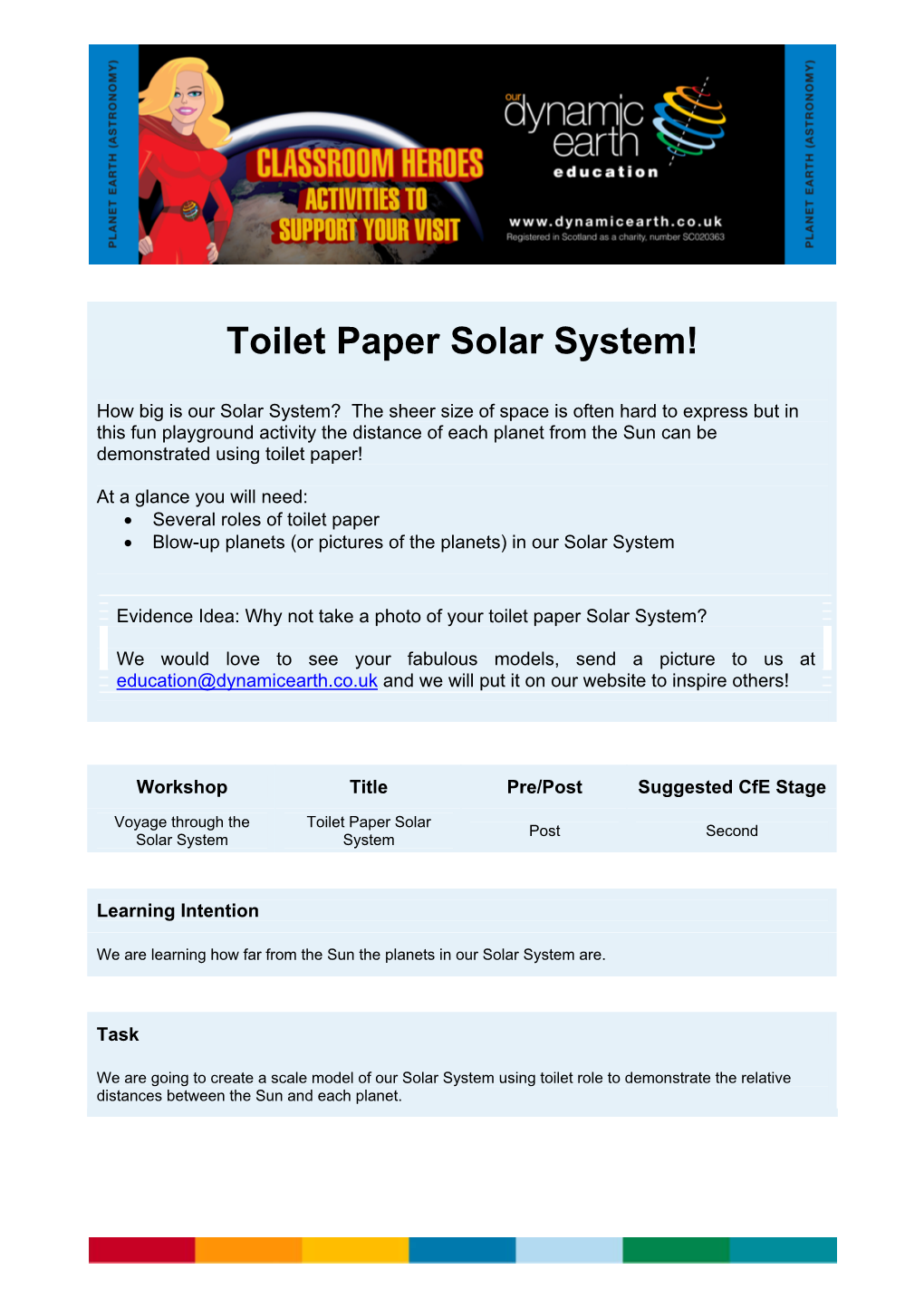 Toilet Paper Solar System!