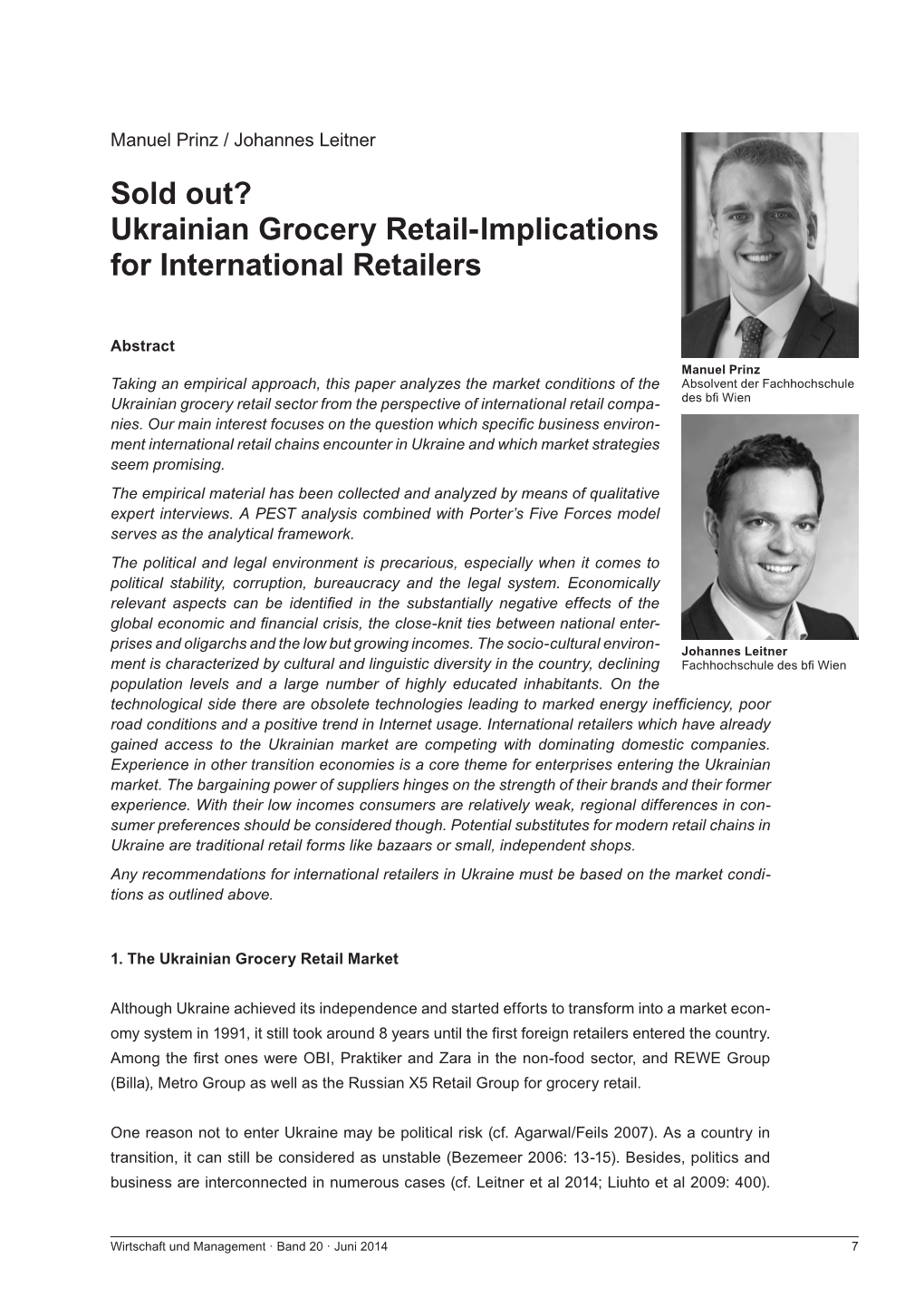 Sold Out? Ukrainian Grocery Retail- Implications for International Retailers