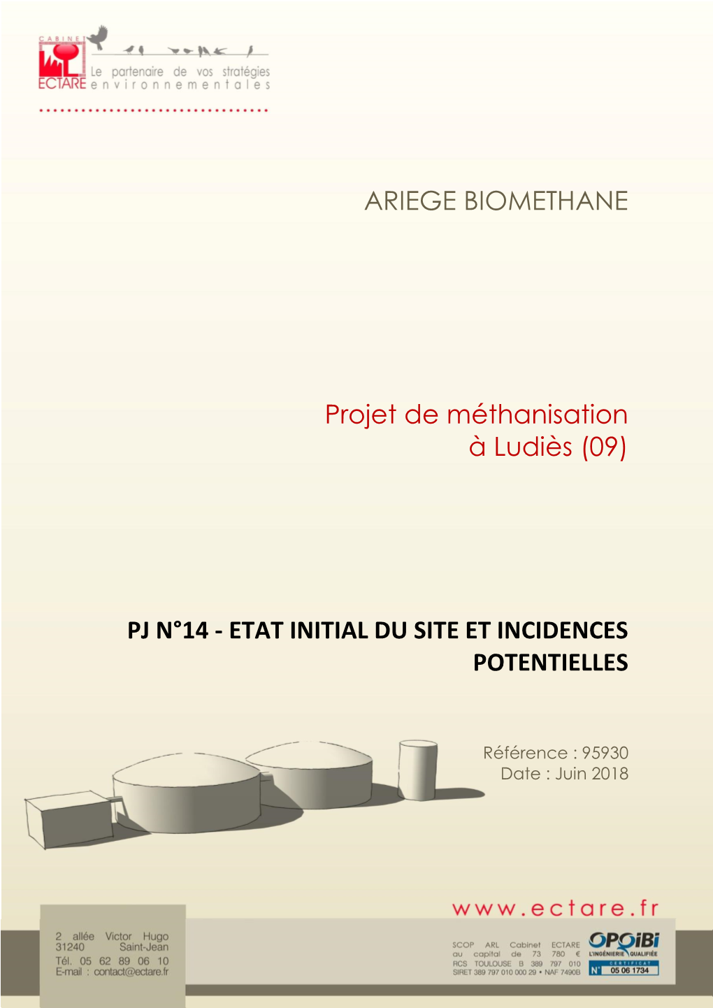 ARIEGE BIOMETHANE Projet De Méthanisation À Ludiès (09) PJ N°14