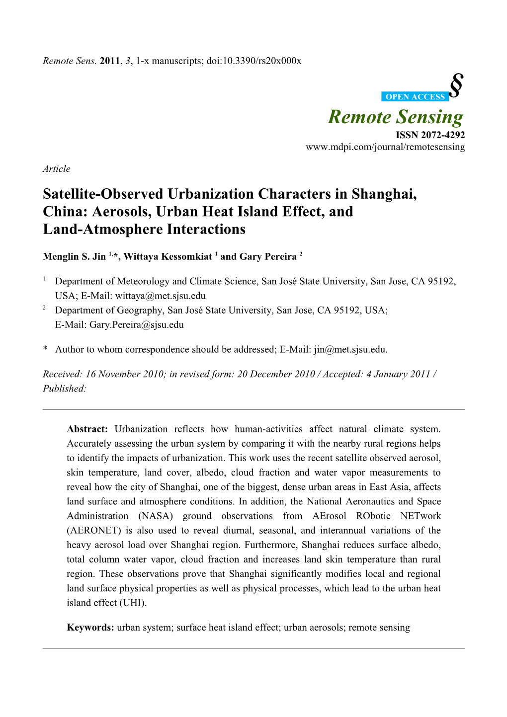 Remote Sens. 2011, 3, 1-X Manuscripts; Doi:10.3390/Rs20x000x