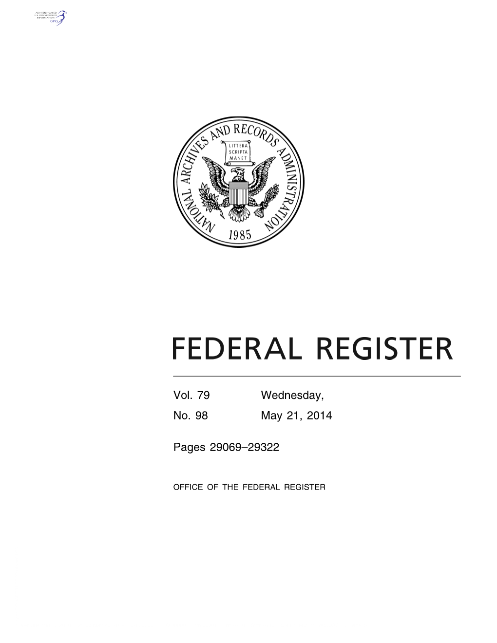 Rules and Regulations Federal Register Vol