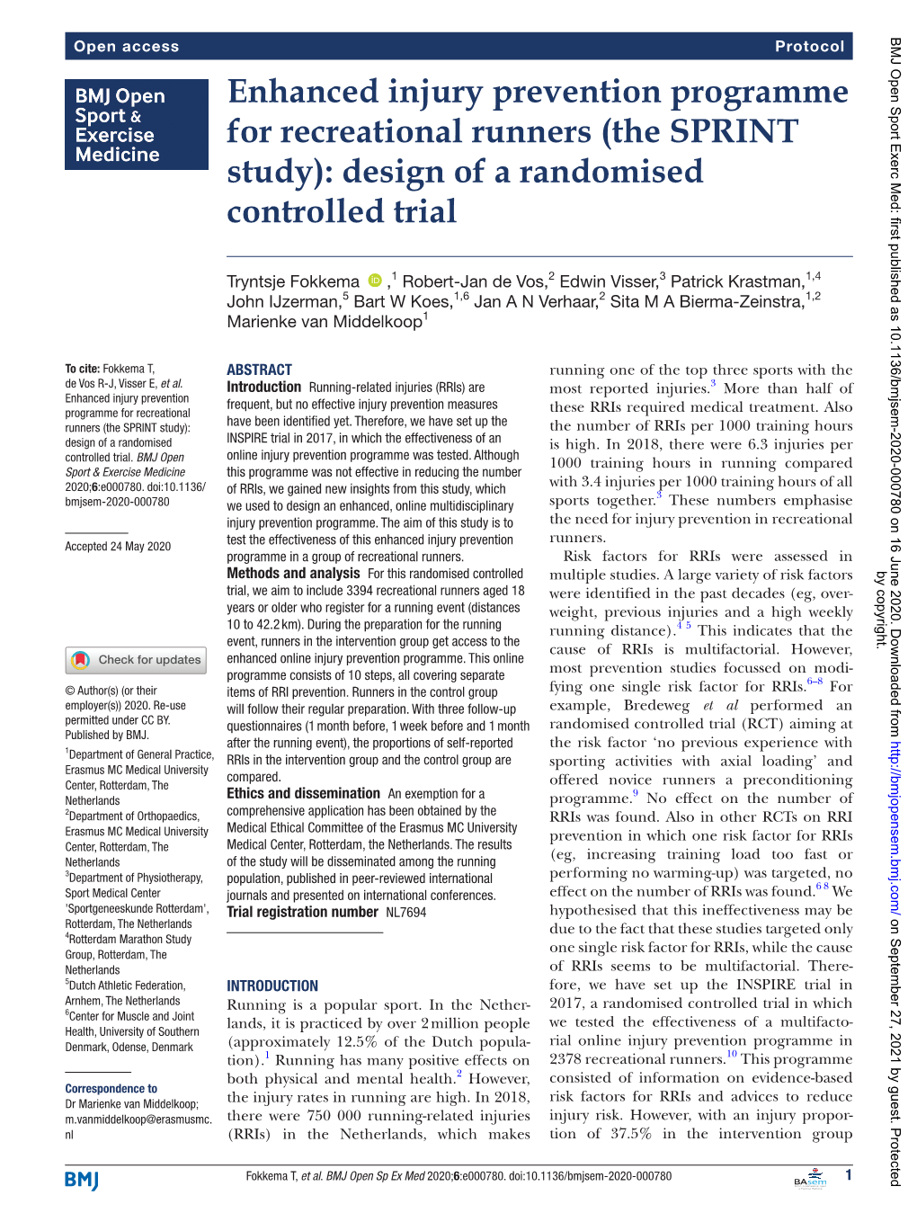 Design of a Randomised Controlled Trial