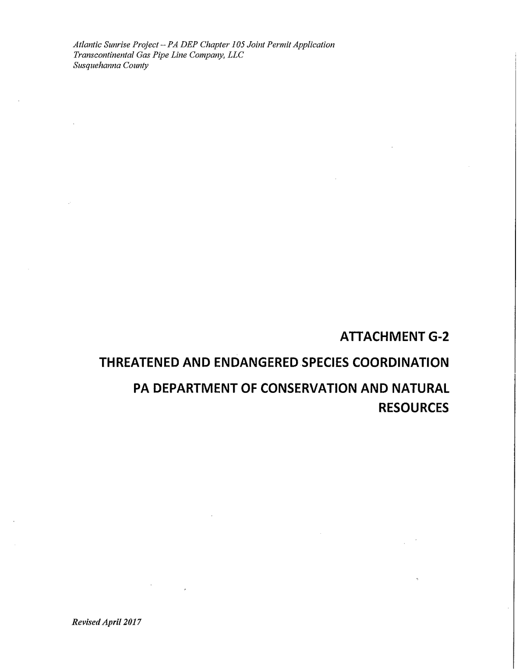 G-2 Department of Conservation and Natural Resources