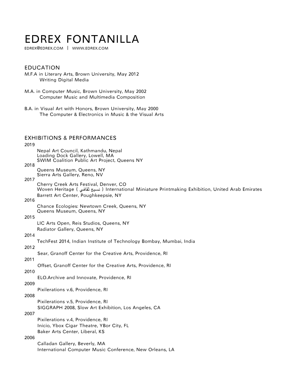 Edrex Fontanilla CV