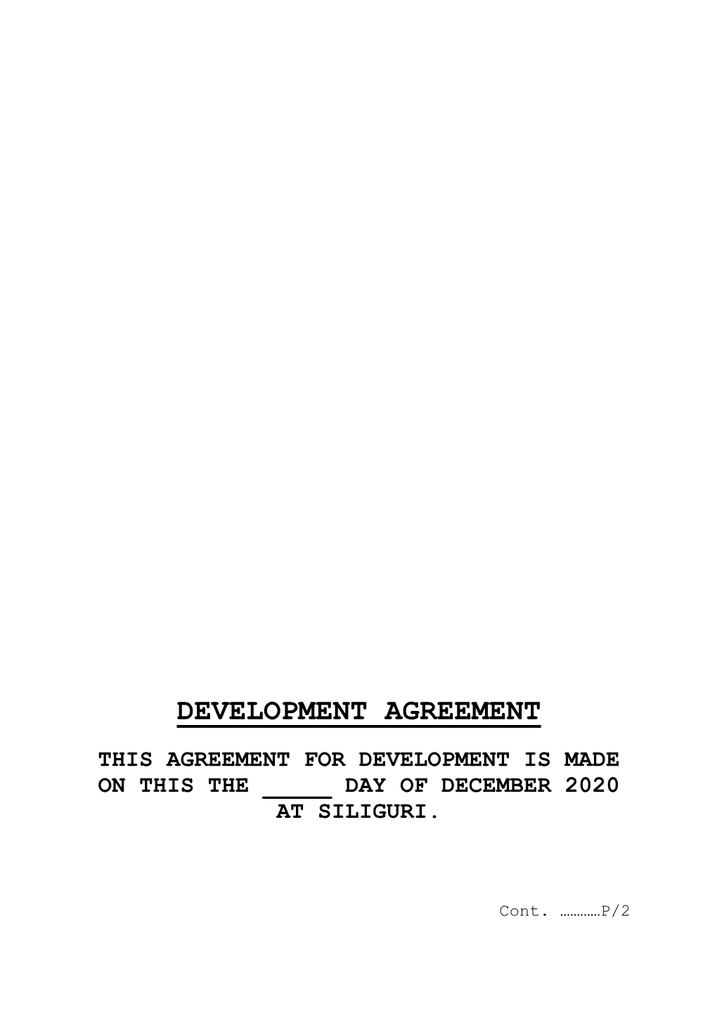 Development Agreement