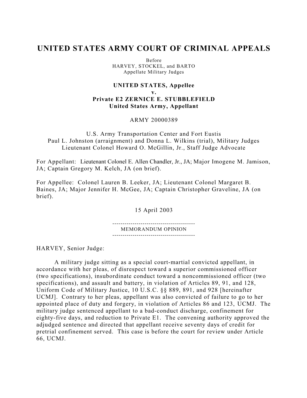 United States Army Court of Criminal Appeals s10