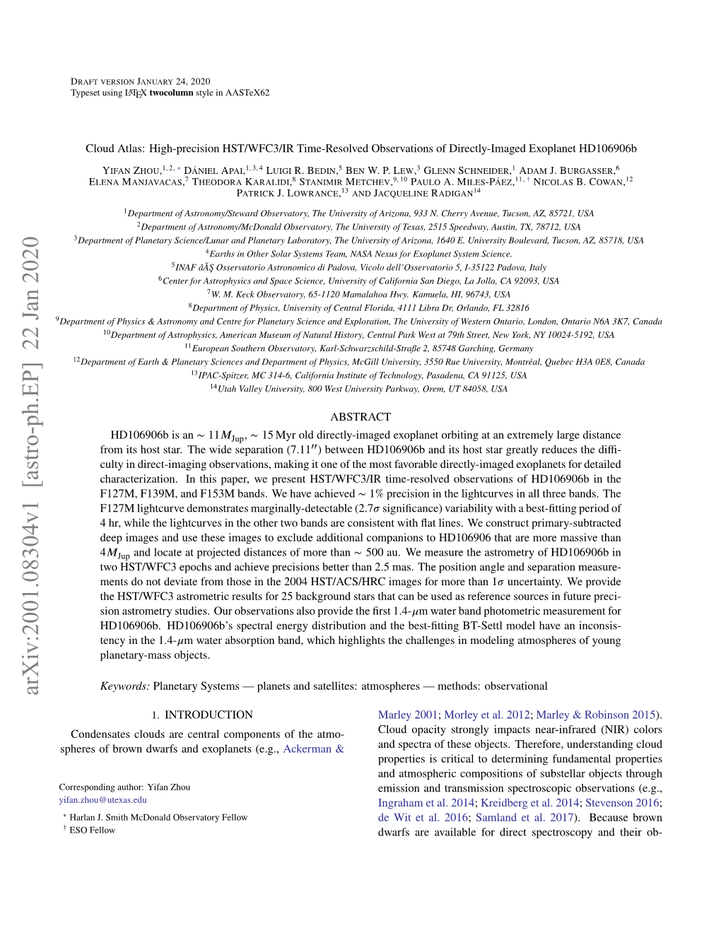 Cloud Atlas: High-Precision HST/WFC3/IR Time-Resolved Observations of Directly-Imaged Exoplanet Hd106906b