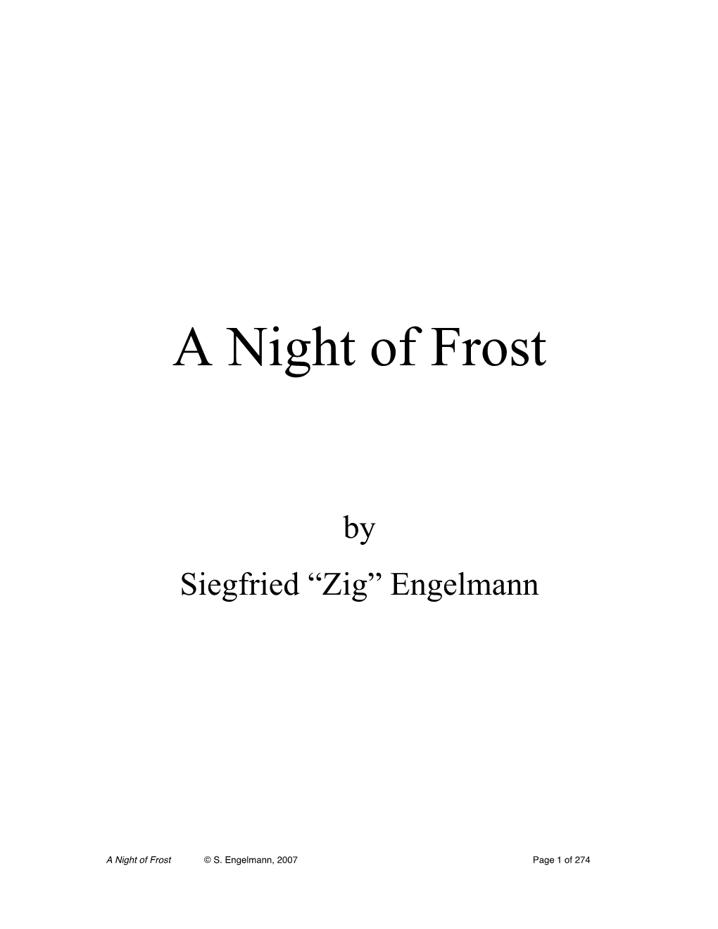 A Night of Frost