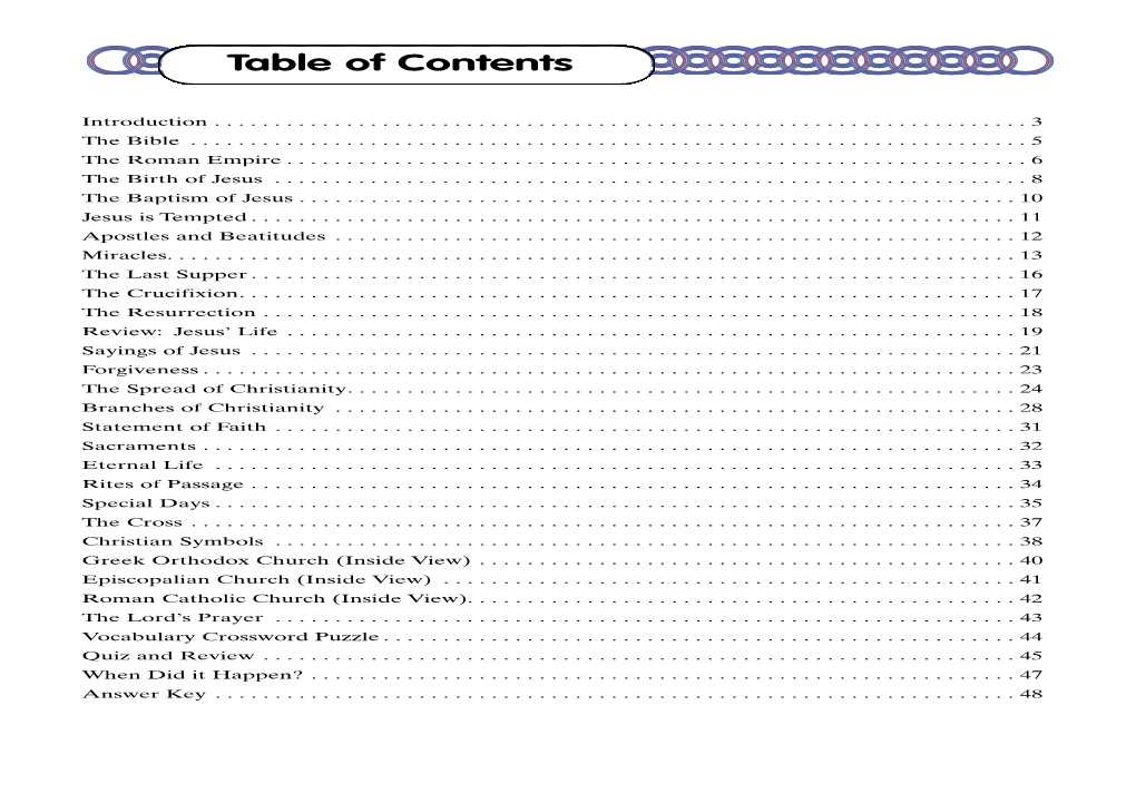 Table of Contents When Did It Happen?
