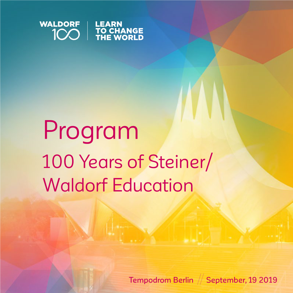 Program 100 Years of Steiner/ Waldorf Education