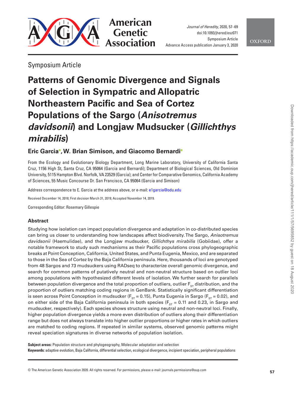 Patterns of Genomic Divergence and Signals of Selection in Sympatric and Allopatric
