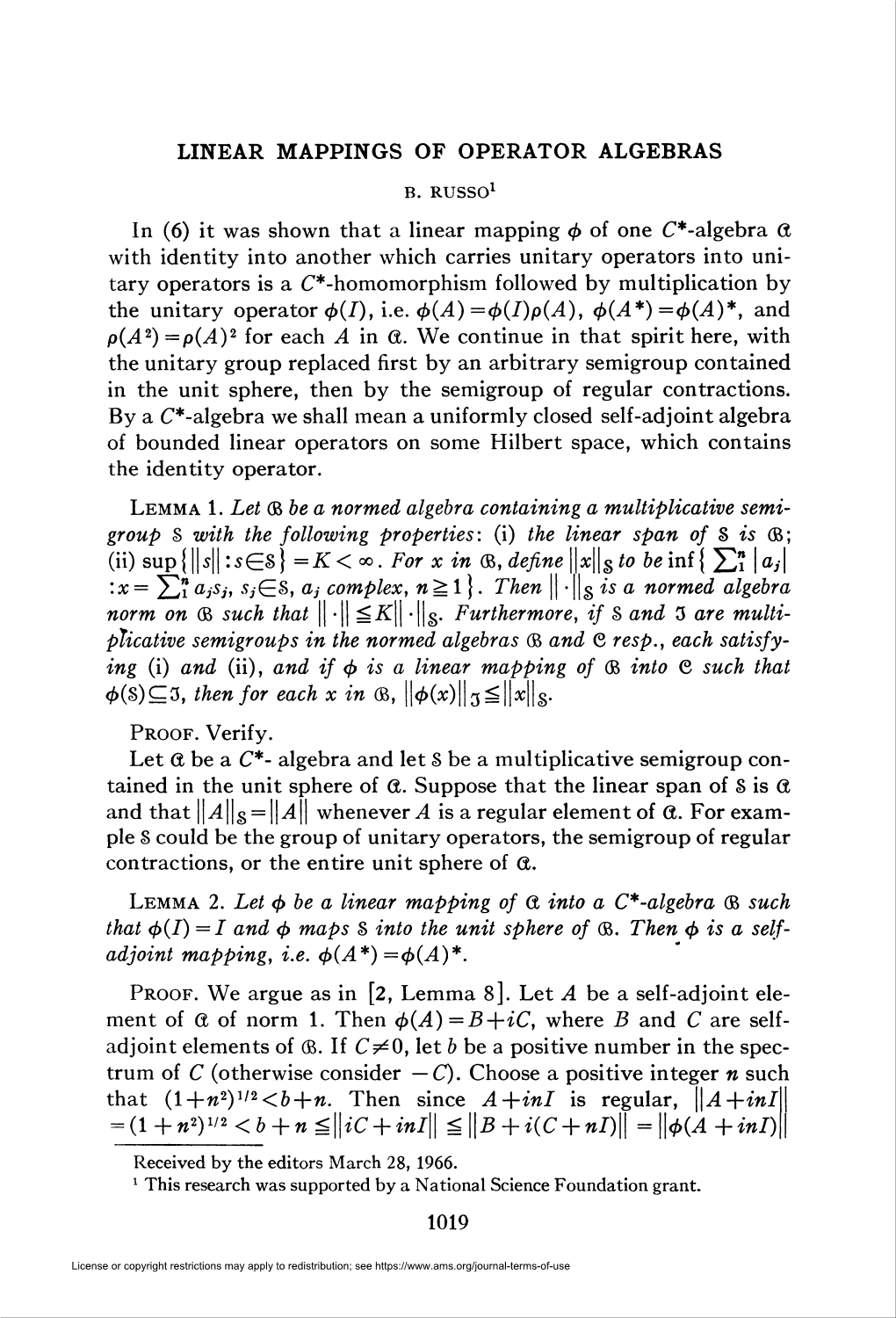 Linear Mappings of Operator Algebras