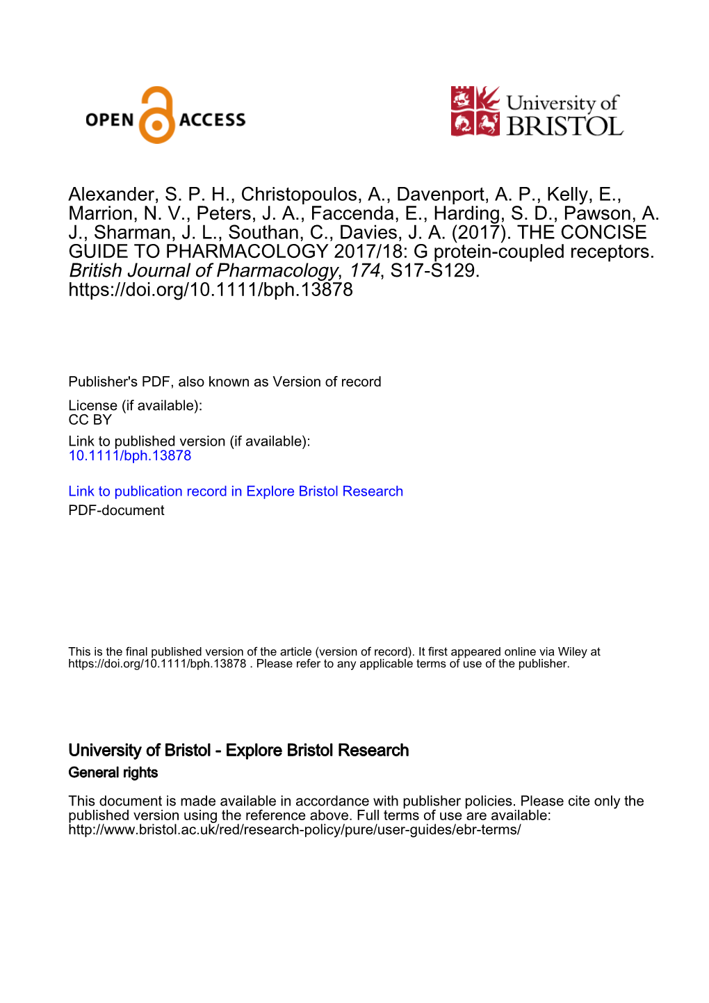 G Protein-Coupled Receptors