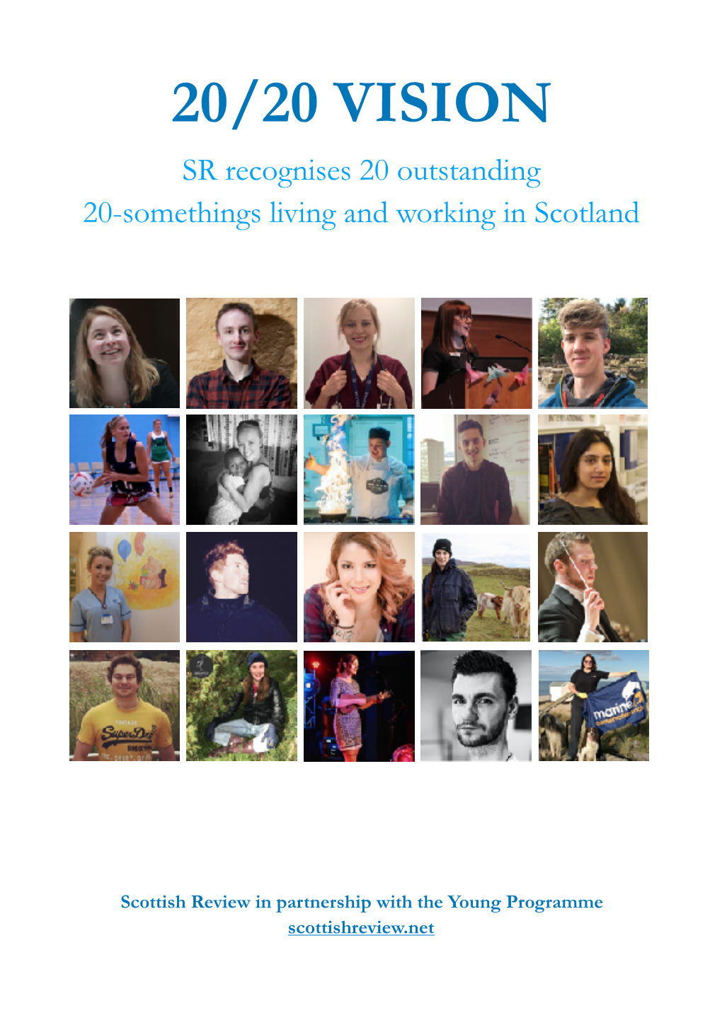 20/20 VISION SR Recognises 20 Outstanding 20-Somethings Living and Working in Scotland