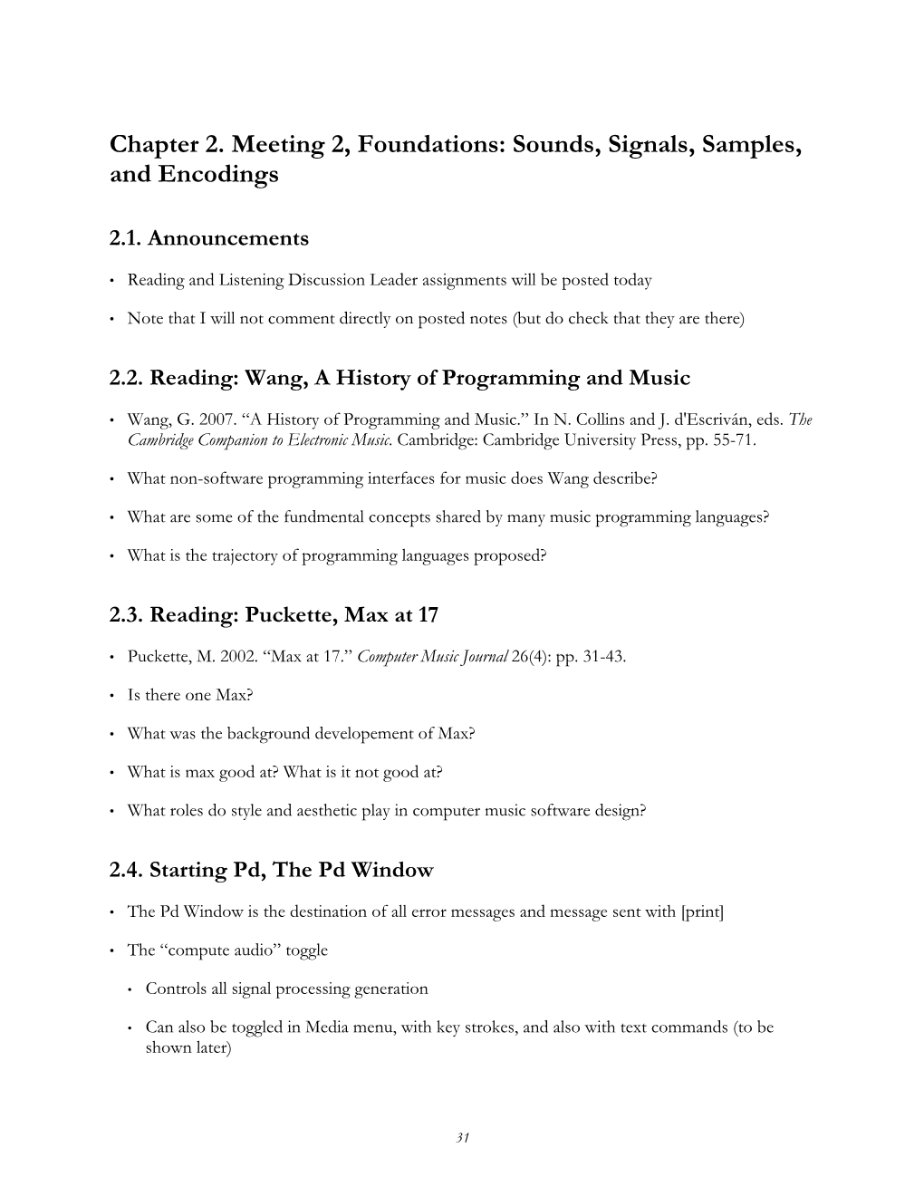 Sounds, Signals, Samples, and Encodings