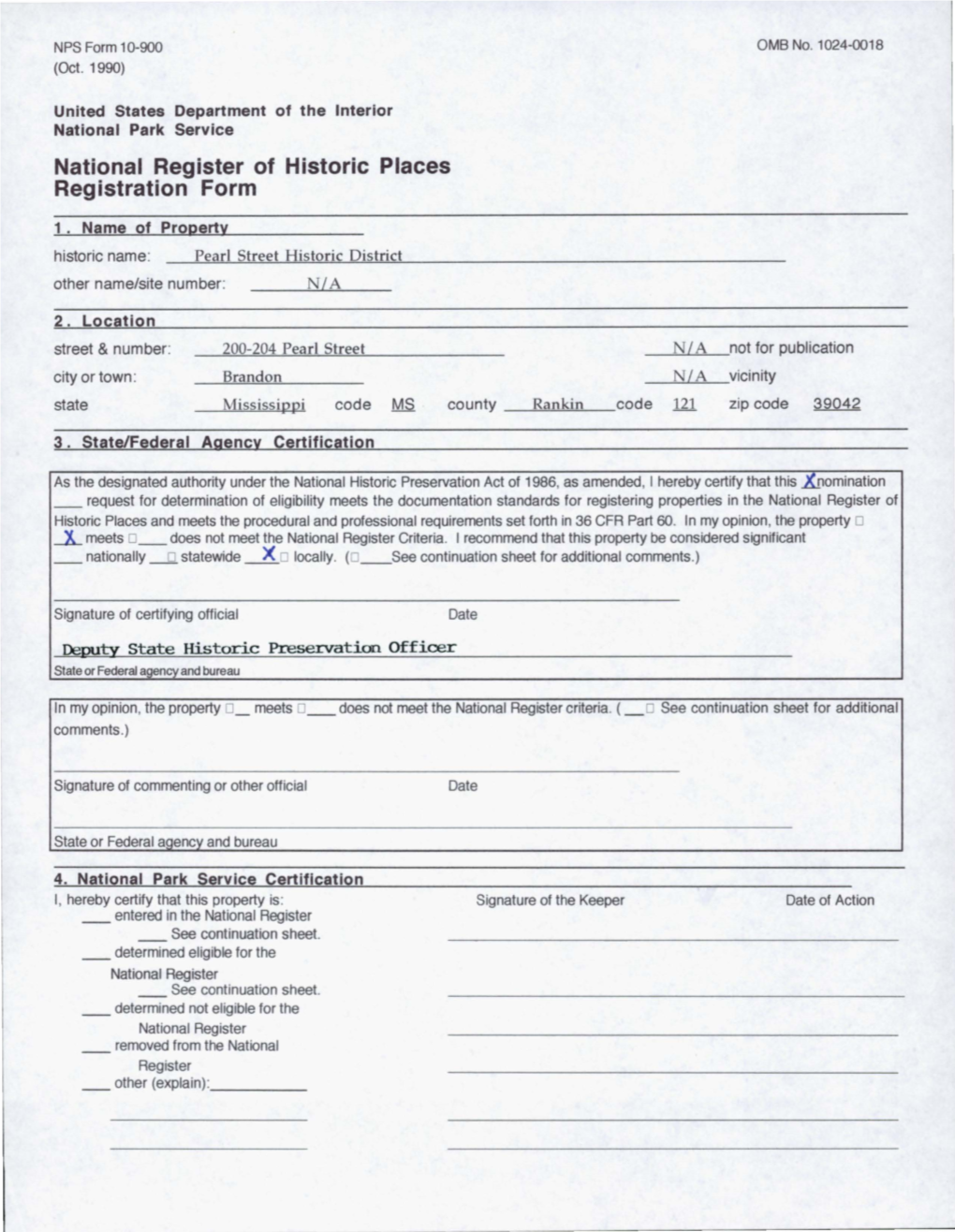 National Register of Historic Places Registration Form