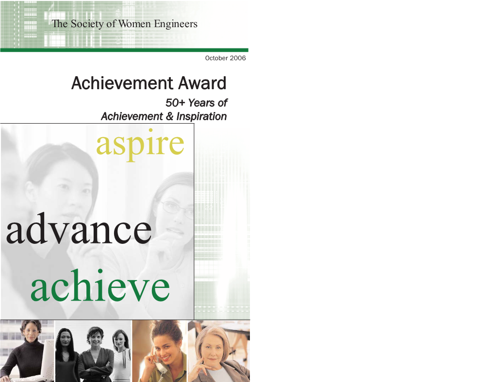 SWE Award Program Booklet.Qxp