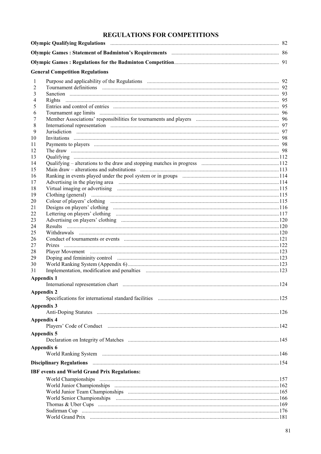 Competition Regulations