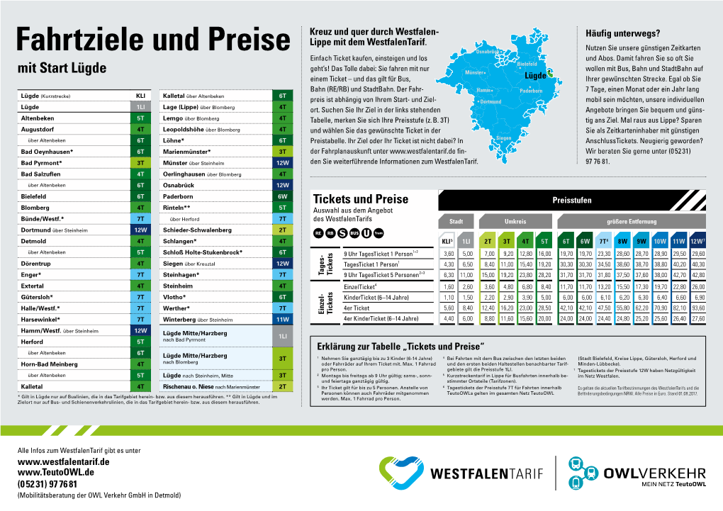 Mit Start Lügde Münster Einem Ticket – Und Das Gilt Für Bus, Lügde Ihrer Gewünschten Strecke