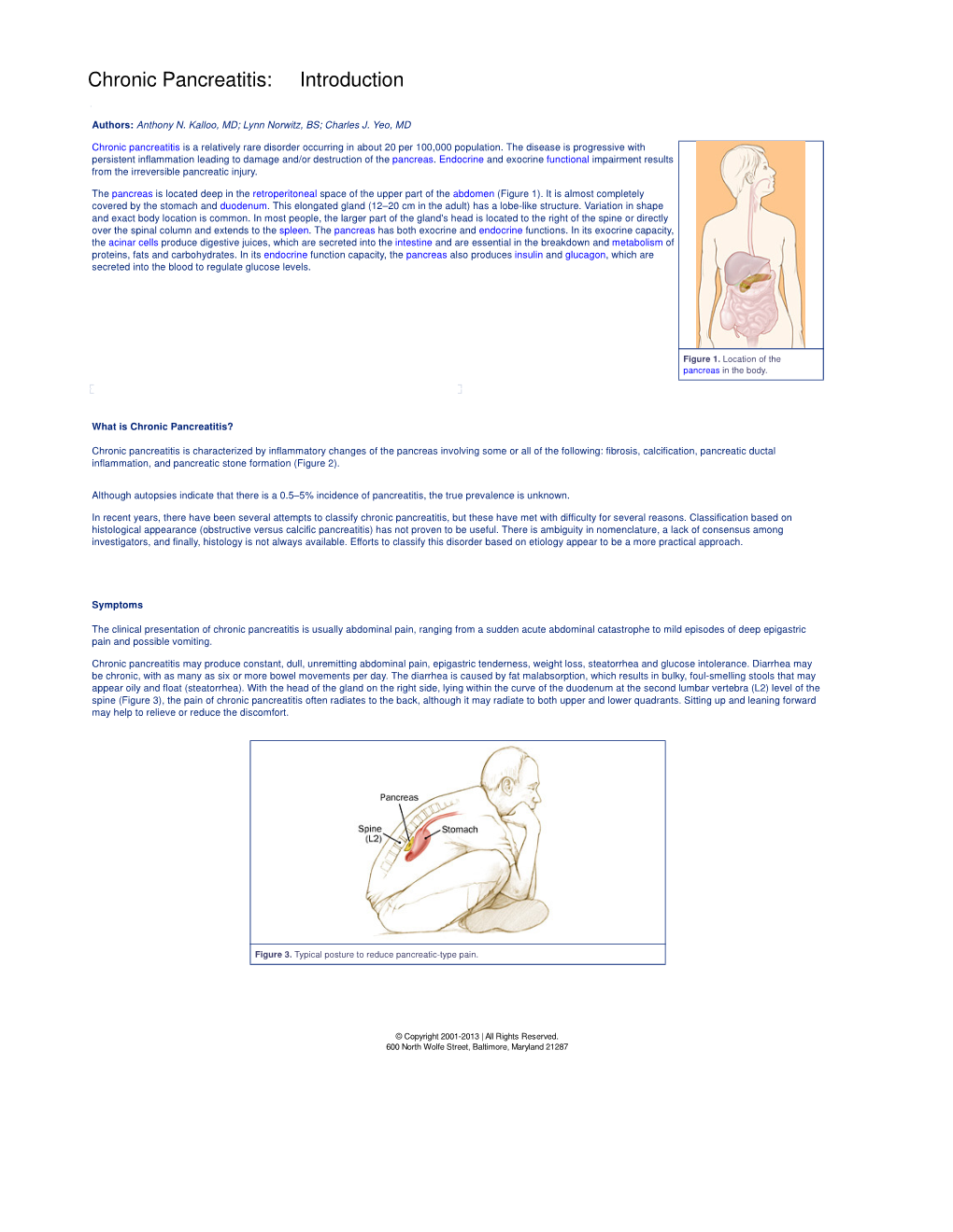 Chronic Pancreatitis: Introduction