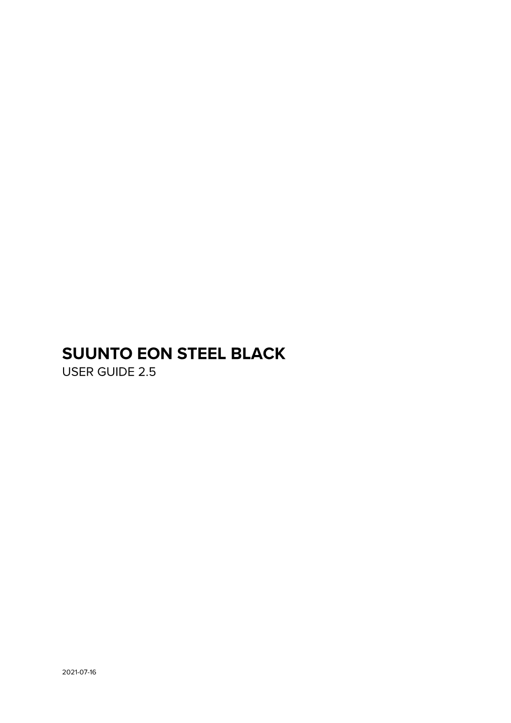 Suunto Eon Steel Black User Guide 2.5