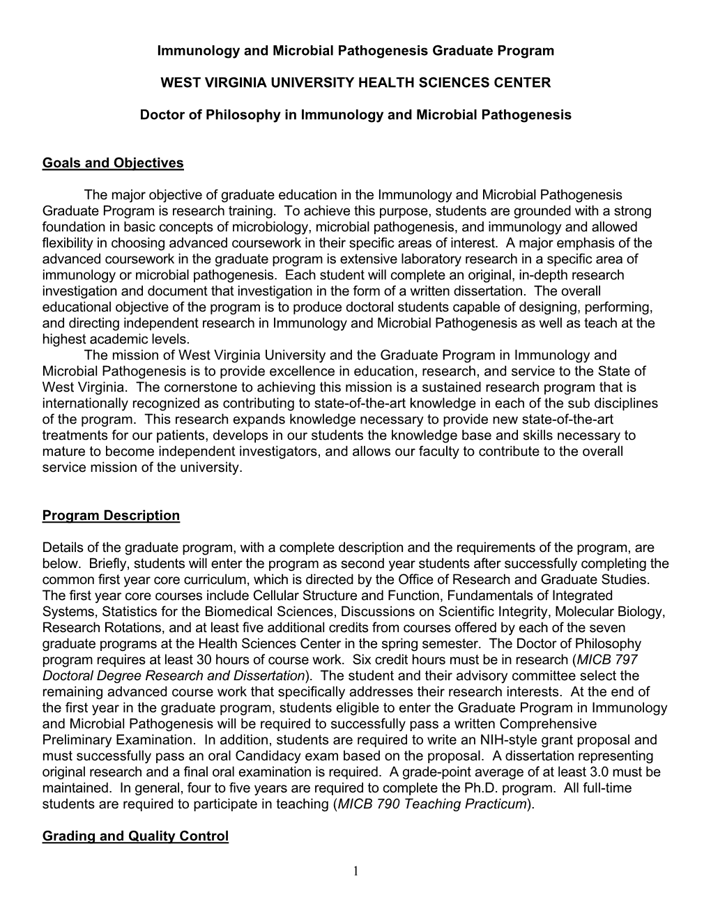 Department of Microbiology, Immunology, and Cell Biology